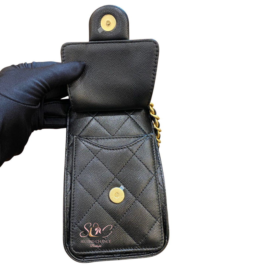 New chanel hobo mini black caviar