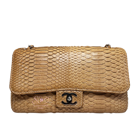 Chanel Limited Edition Vintage Python Soho medium Flap Bag Silver hardware