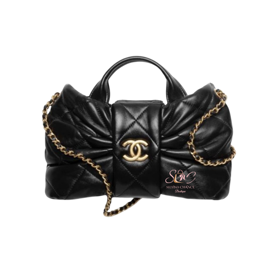 Chanel Mini bow bag leather