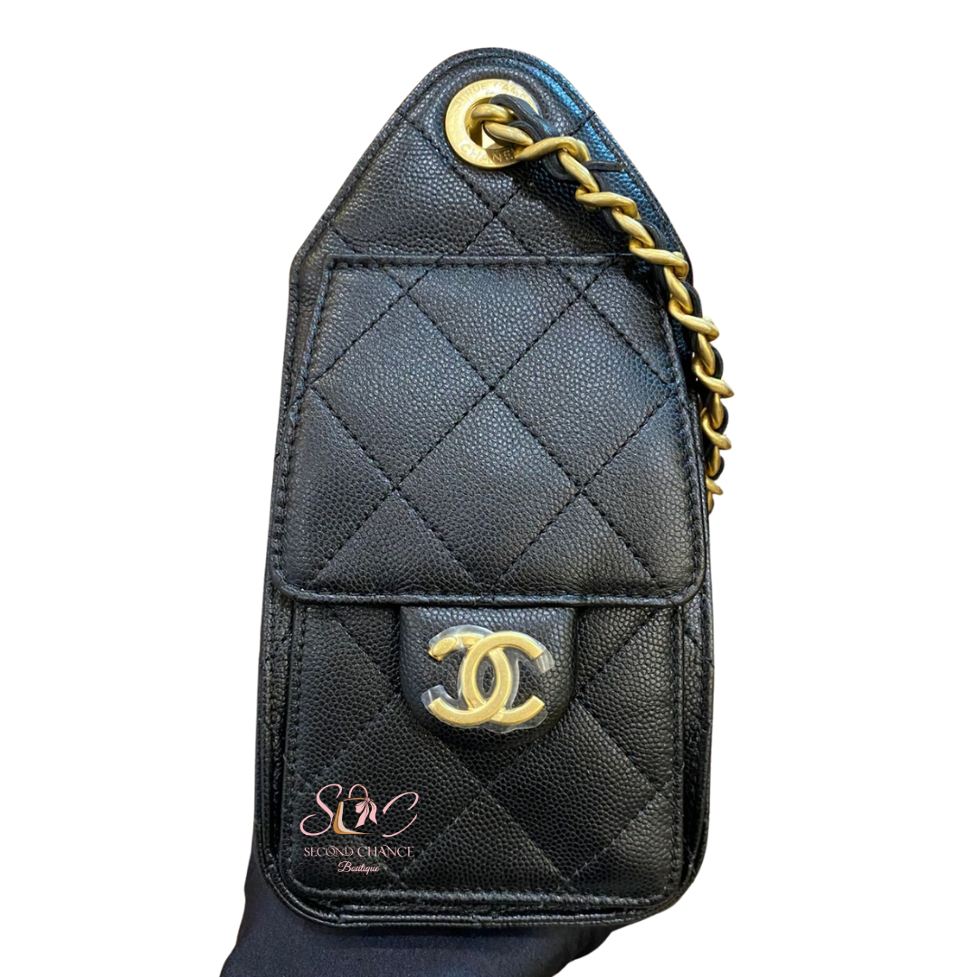 New chanel hobo mini black caviar