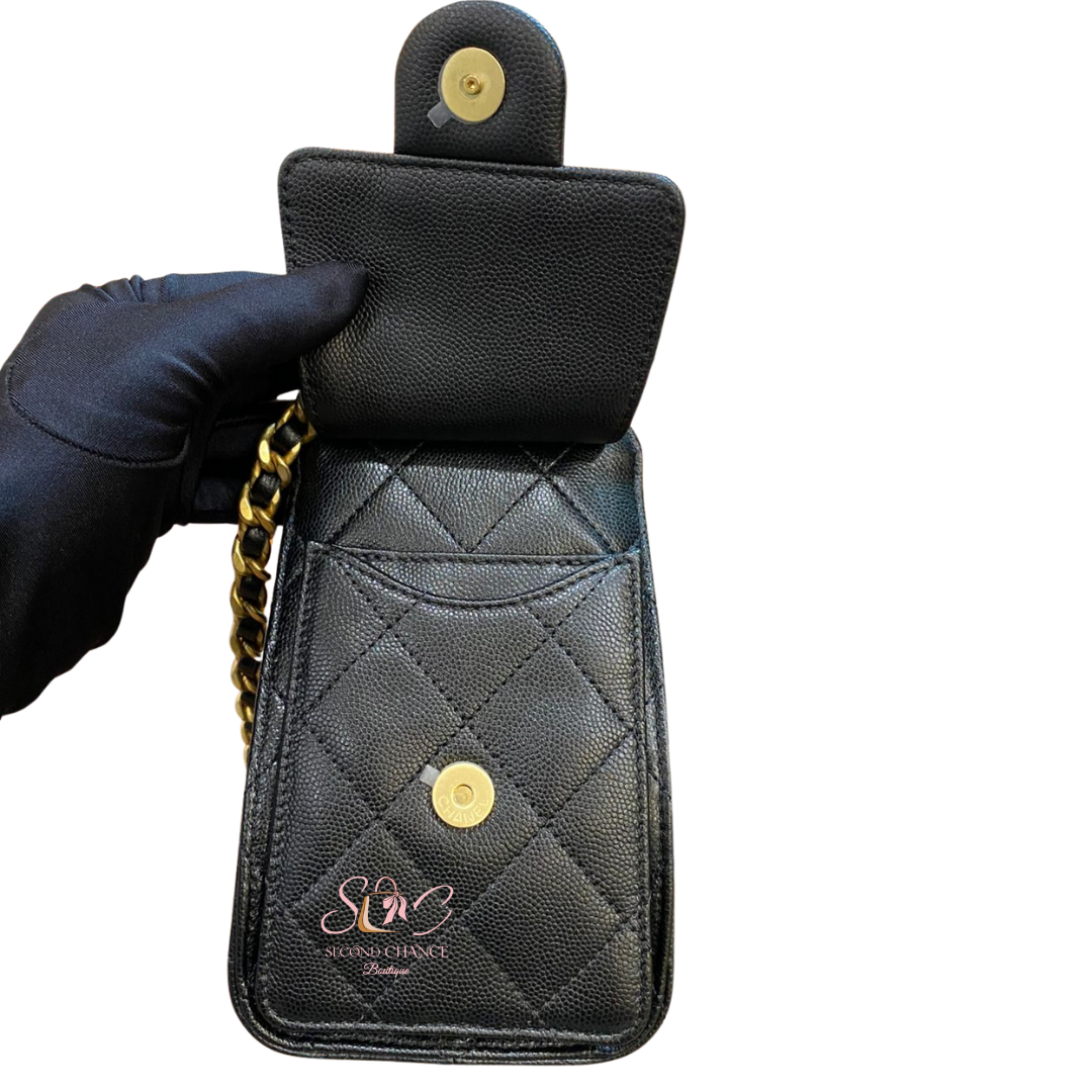 New chanel hobo mini black caviar