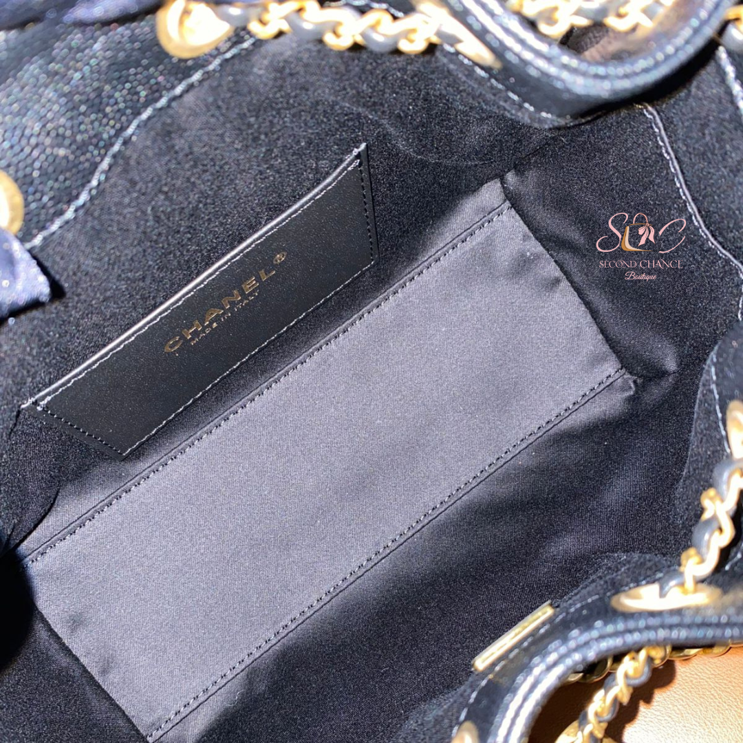 New chanel hobo mini black caviar