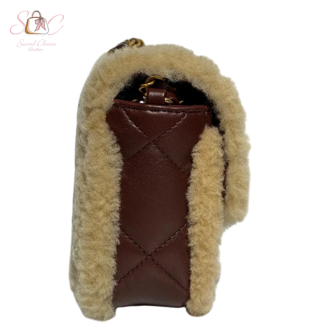 Chanel Mini Shearling Brown  Lambskin