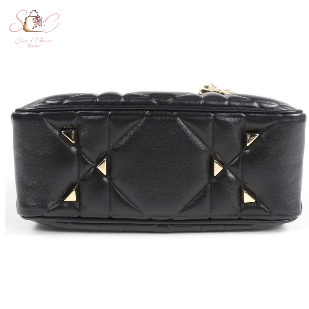 Dior Lady Mini Lambskin Black with Gold Hardware