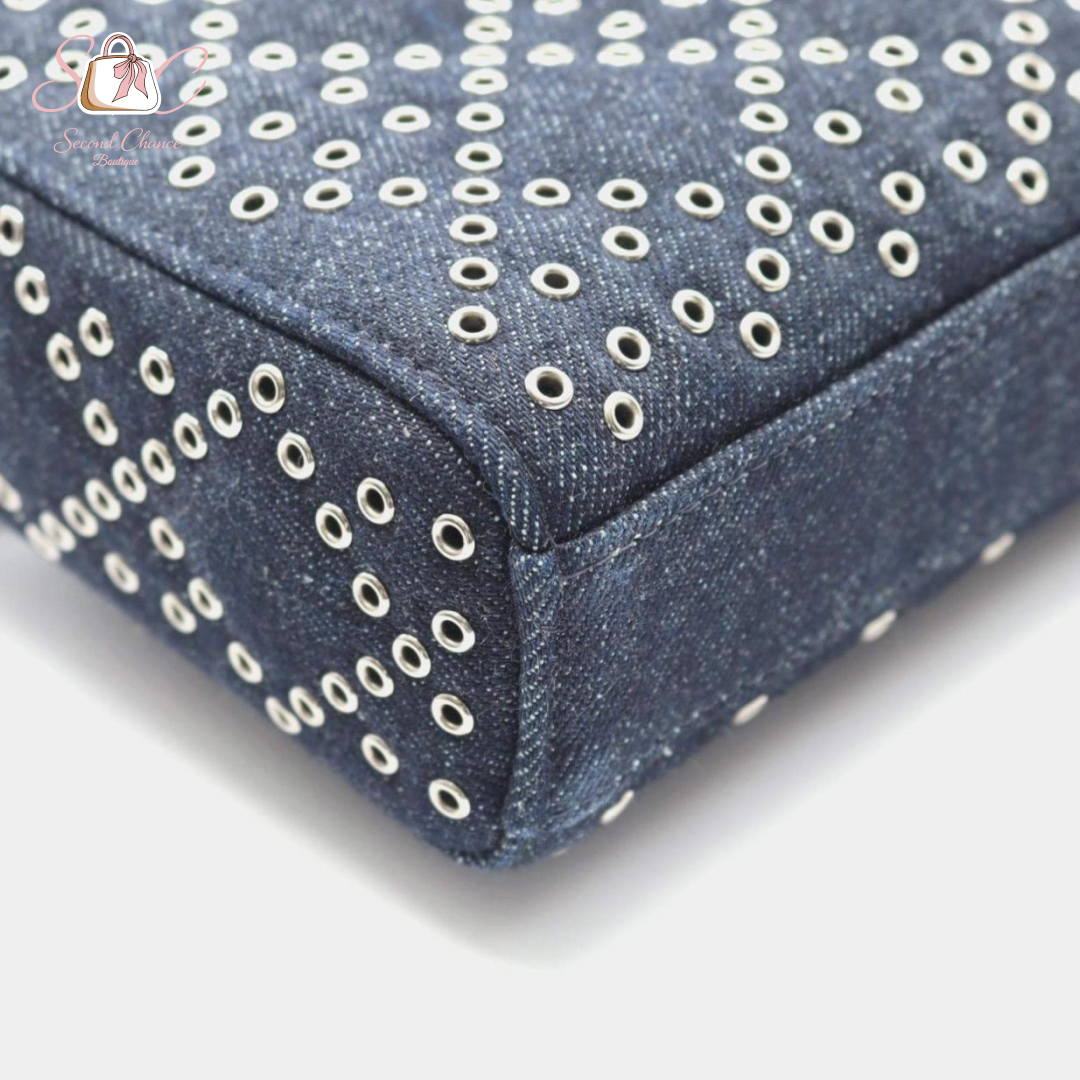 Dior medium navy denim lady D-Joy bag