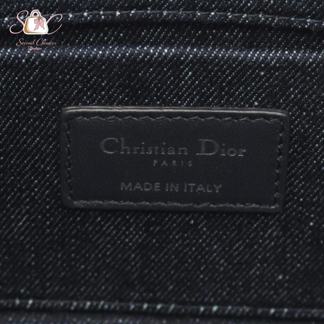 Dior medium navy denim lady D-Joy bag