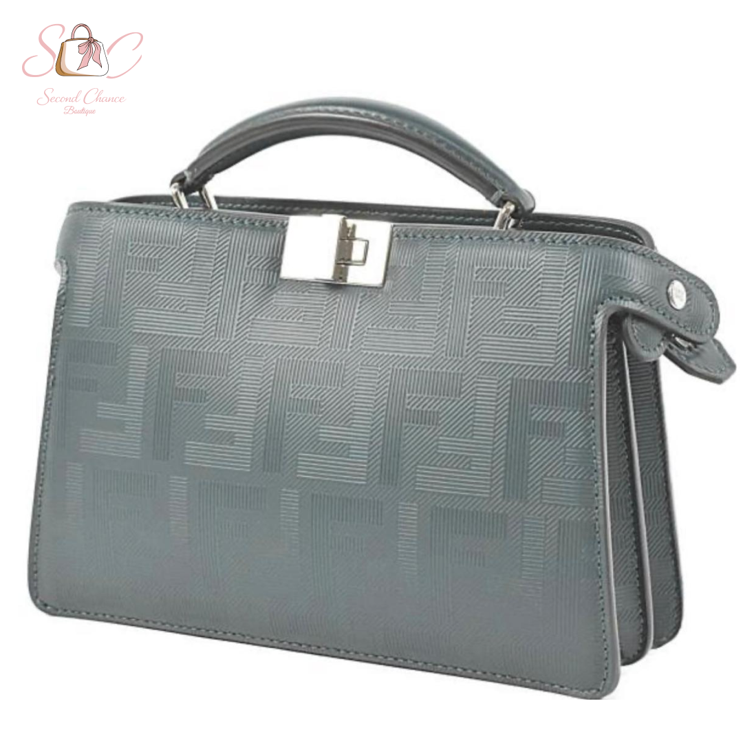 FENDI Silver Peekaboo ISeeU with silver hardware Mini Shoulder Bag