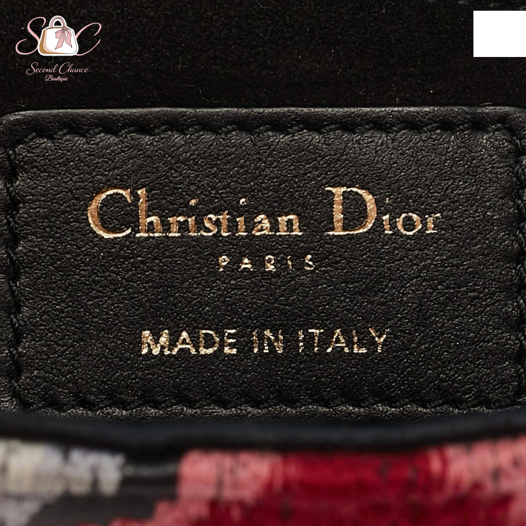 Dior Multicolour embroidered beads mini lady dior