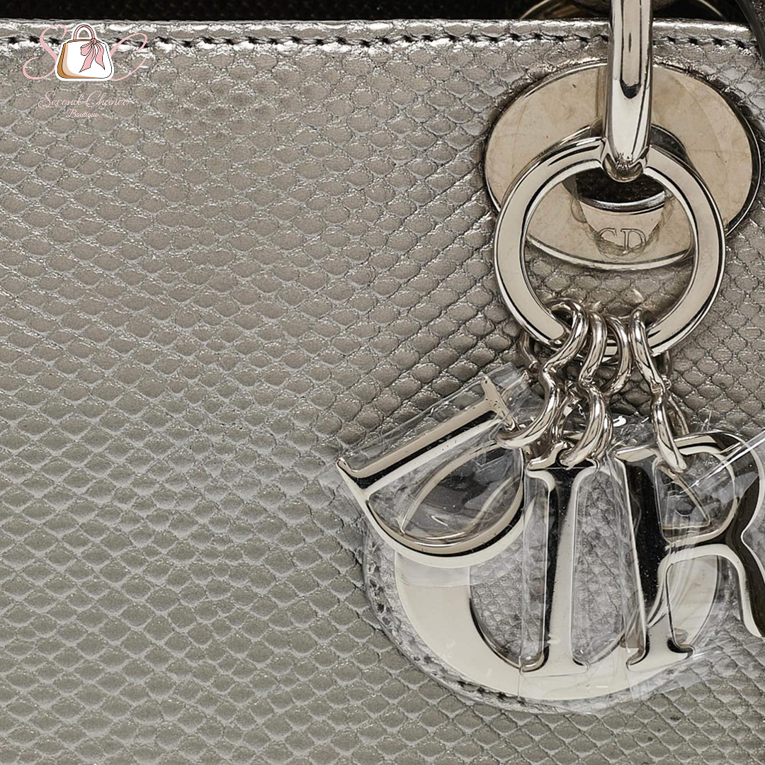 Dior metallic multicoloure mini lady dior