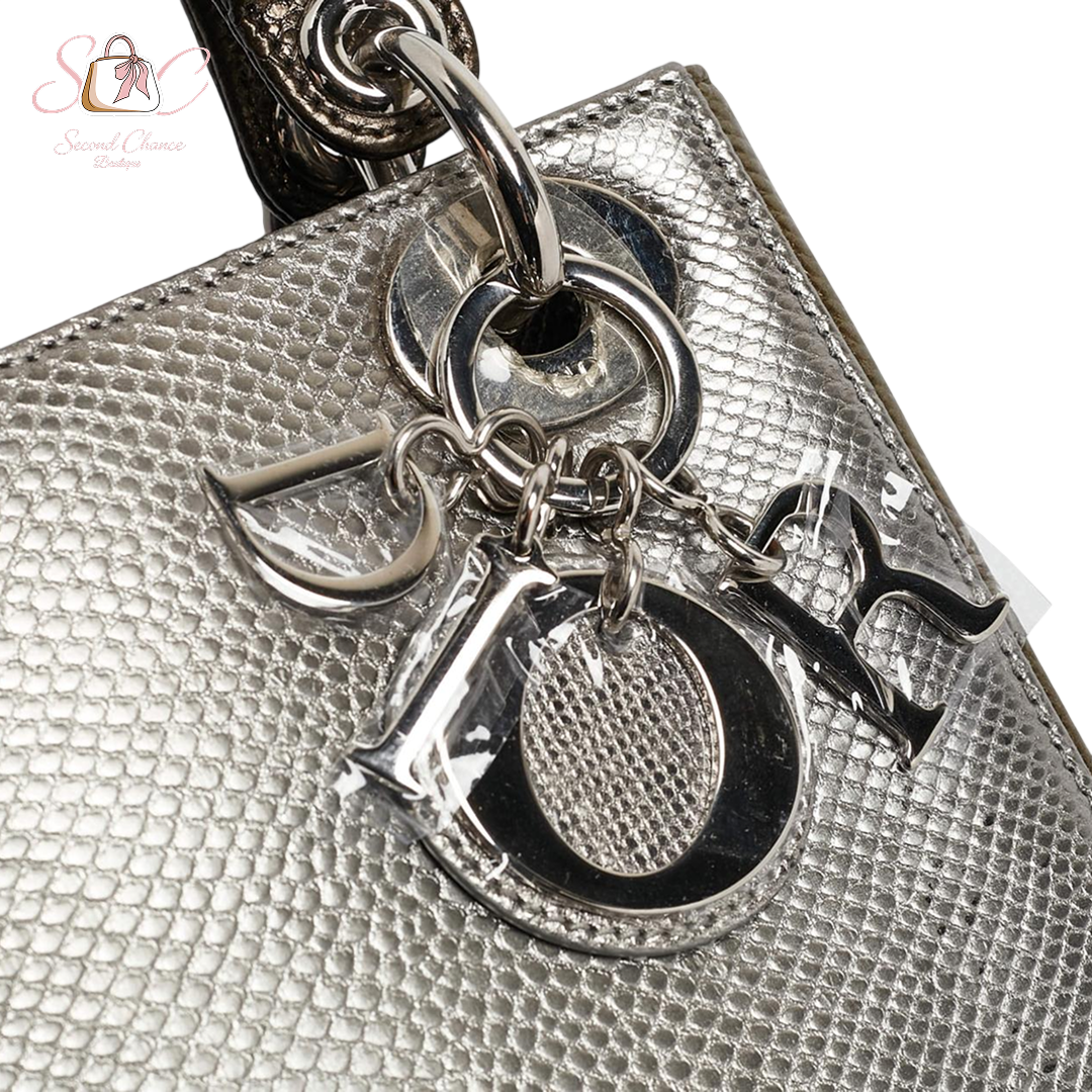 Dior metallic multicoloure mini lady dior