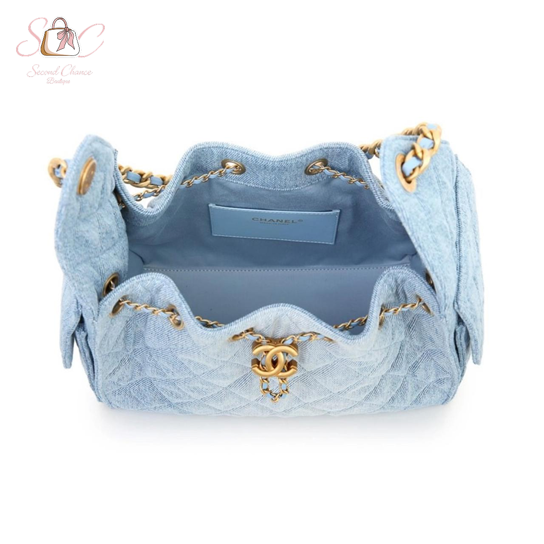 Chanel small Hobo Denim Bag  New full set